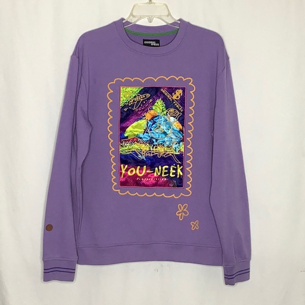 Vintage Original Fables YOU-NEEK Purple Unisex Sweatshirt XL Streetwear